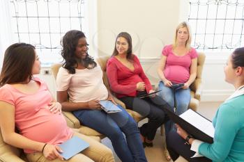 Pregnant Women Meeting At Ante Natal Class