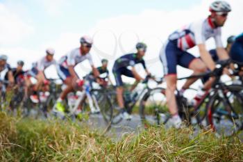 Abstract View Of Competitors In Cycle Race