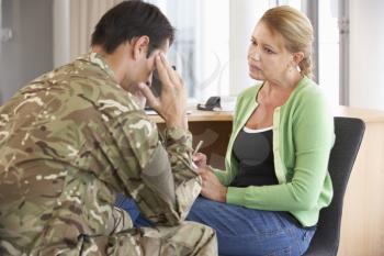 Soldier Having Counselling Session