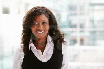 Mixed race businesswoman, head and shoulders portrait