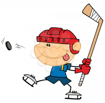 Royalty Free Clipart Image of a Player Taking a Shot