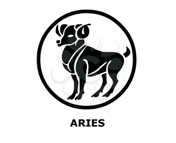 Royalty Free Clipart Image of an Aries Symbol