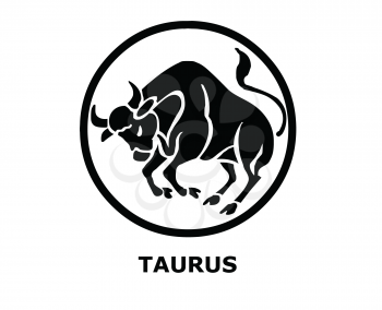Royalty Free Clipart Image of a Taurus Symbol