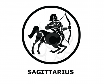 Royalty Free Clipart Image of a Sagittarius Symbol