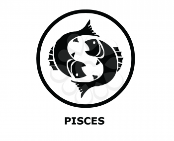 Royalty Free Clipart Image of a Pisces Symbol
