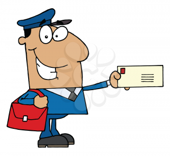 Royalty Free Clipart Image of a Mailman