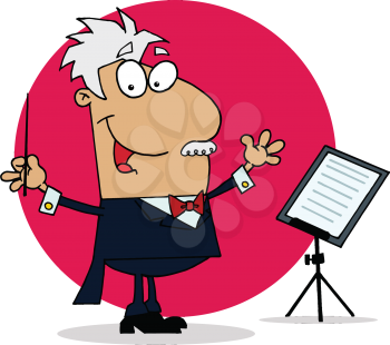 Royalty Free Clipart Image of a Conductor