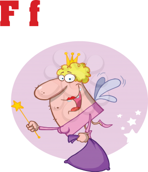 Royalty Free Clipart Image of F is for Fairy