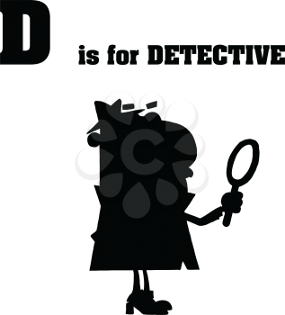 Royalty Free Clipart Image of D is for Detective