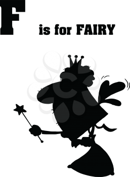 Royalty Free Clipart Image of a Tooth Fairy Silhouette