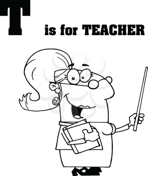 Royalty Free Clipart Image of T is for Teacher