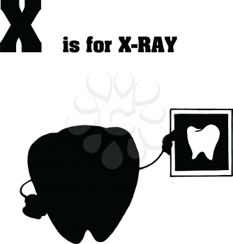 Royalty Free Clipart Image of X is for X-Ray