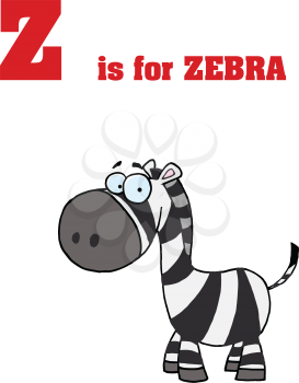 Royalty Free Clipart Image of Z is for Zebra