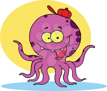 Royalty Free Clipart Image of an Octopus