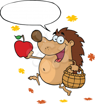 Royalty Free Clipart Image of a Hedgehog
