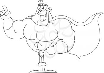 Royalty Free Clipart Image of a Super Hero