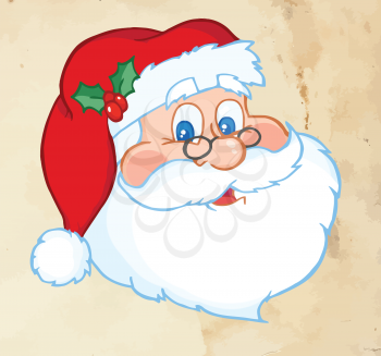Royalty Free Clipart Image of Santa's Face