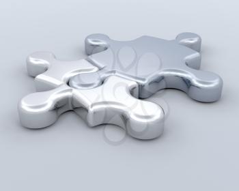 Royalty Free Clipart Image of an Unfinished Puzzle