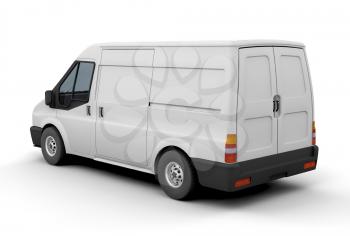 Royalty Free Clipart Image of a Delivery Van
