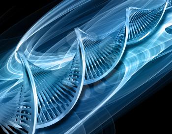 DNA strands on abstract background