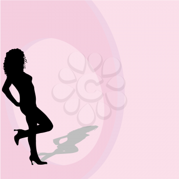 Silhouette of a sexy female