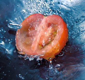 Freshly washed tomato