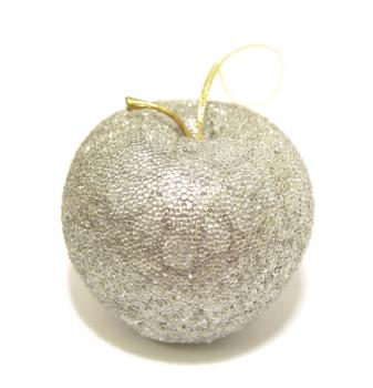 Silver apple ornament