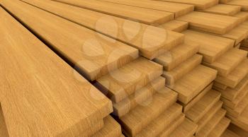 3d render of wooden planks
