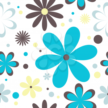 Seamless tile retro floral background