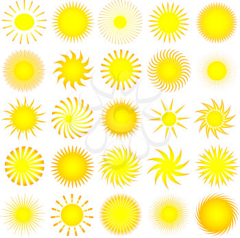 Lots of different sun icons