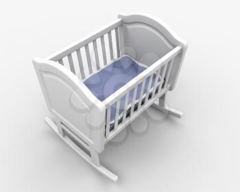 Rocking crib for new born baby boy