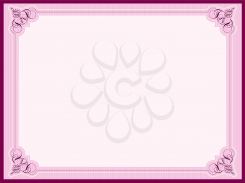 Decorative border in shades of pink