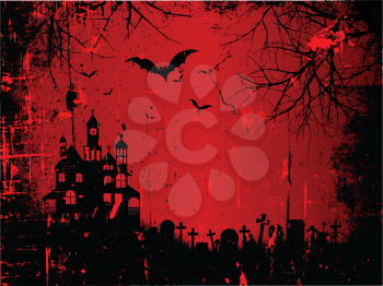 Spooky Halloween background with a grunge style effect