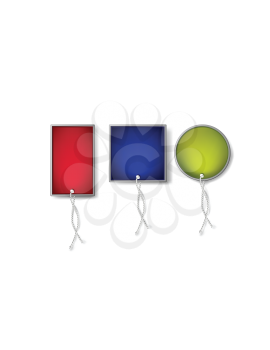 Royalty Free Clipart Image  of Coloured Tags