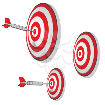 Royalty Free Clipart Image of Dartboards