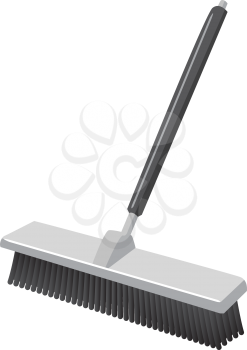 A push broom! Such as you would see in a warehouse. Icon style.