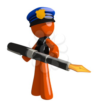 Orange Man police officer 