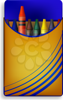 A generic pack of crayons vector illustration.