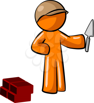 Orange person brick mason