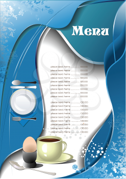 Royalty Free Clipart Image of a Restaurant Menu