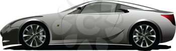 Royalty Free Clipart Image of a Luxury Car