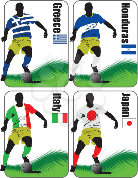 Royalty Free Clipart Image of World Cup Final Teams