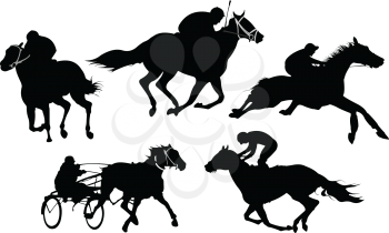 Royalty Free Clipart Image of Horse Racing 