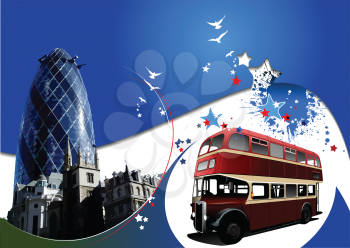 Royalty Free Clipart Image of London England Sights