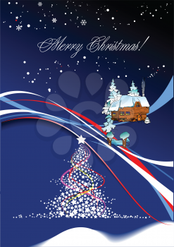 Royalty Free Clipart of a Christmas Greeting