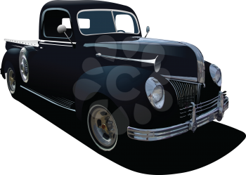 Royalty Free Clipart Image of an Old Truck