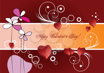 Royalty Free Clipart Image of Valentine's Day Greeting