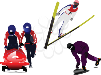 Royalty Free Clipart Image of Winter Sports