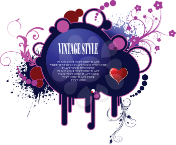 Royalty Free Clipart Image of the Words Vintage Style in an Abstract Design
