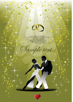 Royalty Free Clipart Image of a Romantic Tango
